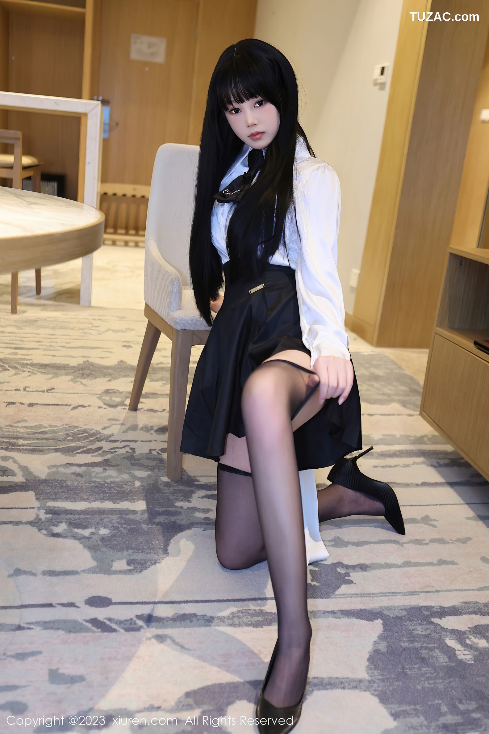 XiuRen秀人网-6685-早川京子-床上情趣捆绑黑色情趣内衣-2023.05.06