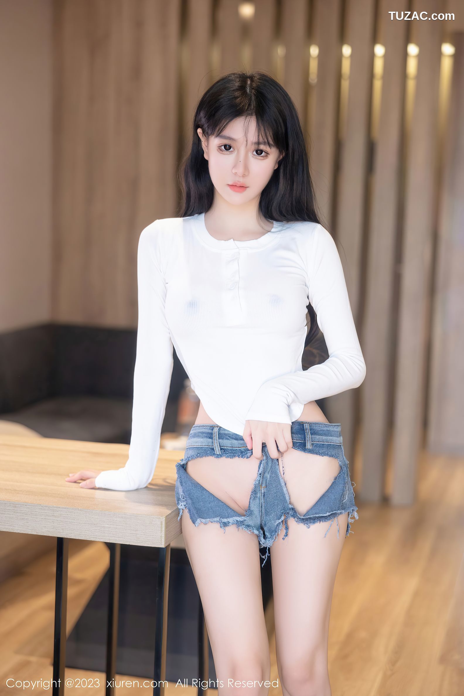 XiuRen秀人网-7010-幼幼-清纯少女白T牛仔热裤-2023.06.30