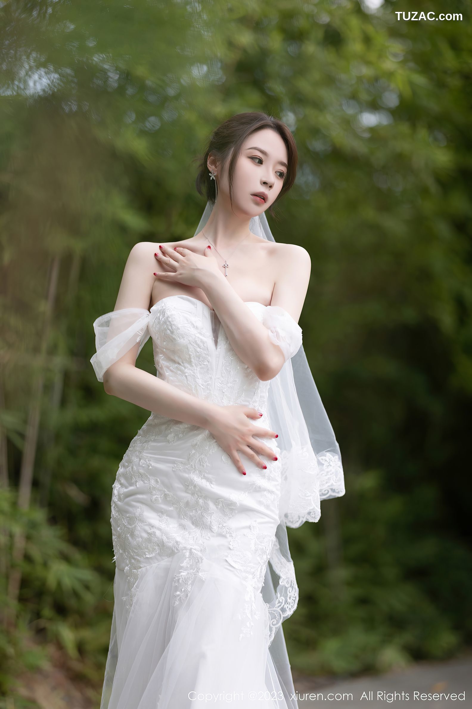 XiuRen秀人网-7310-梦心玥-白色婚纱白色内衣-2023.08.30