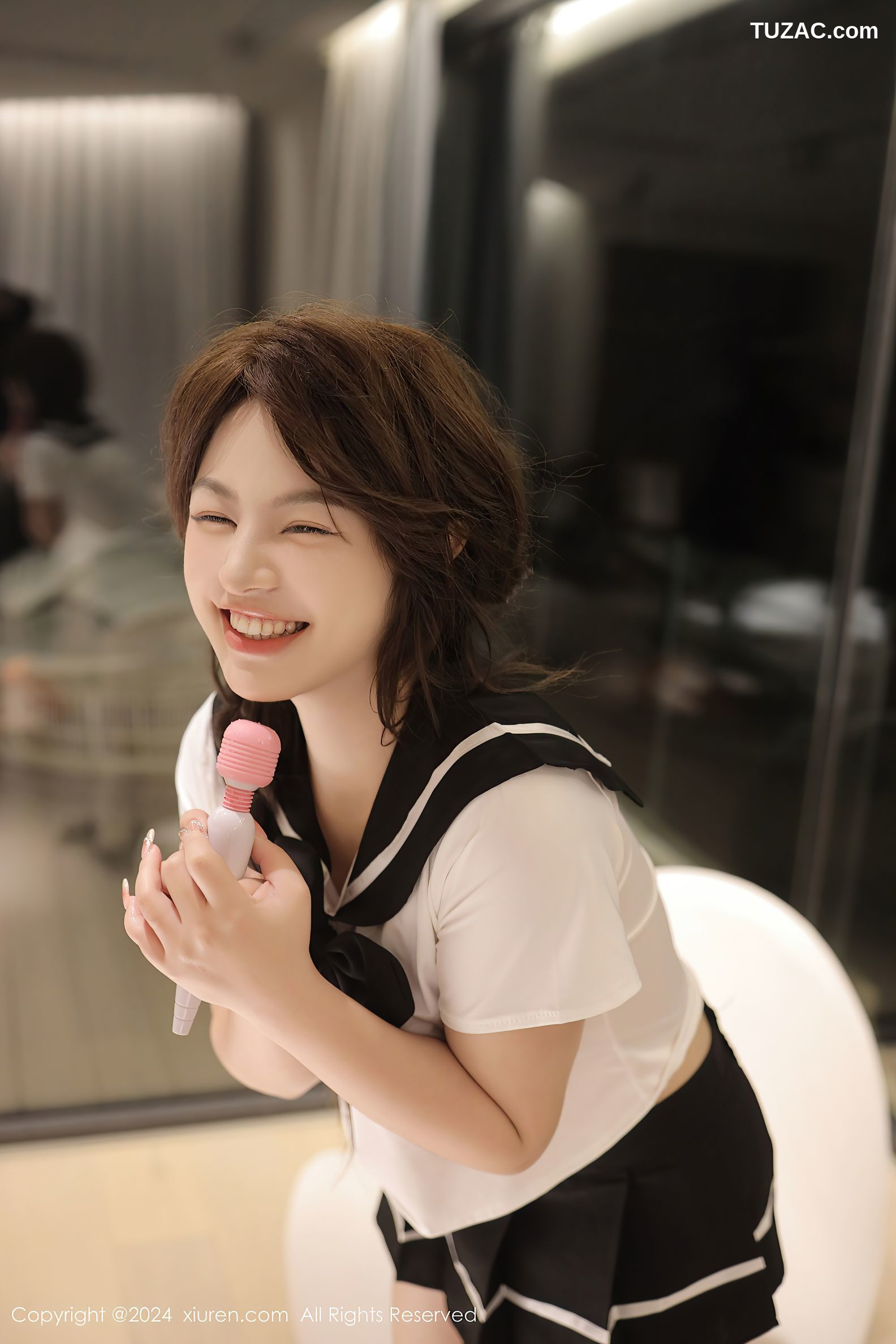 XiuRen秀人网-8229-沈思怡-学生装水手服黑短裙-2024.03.14
