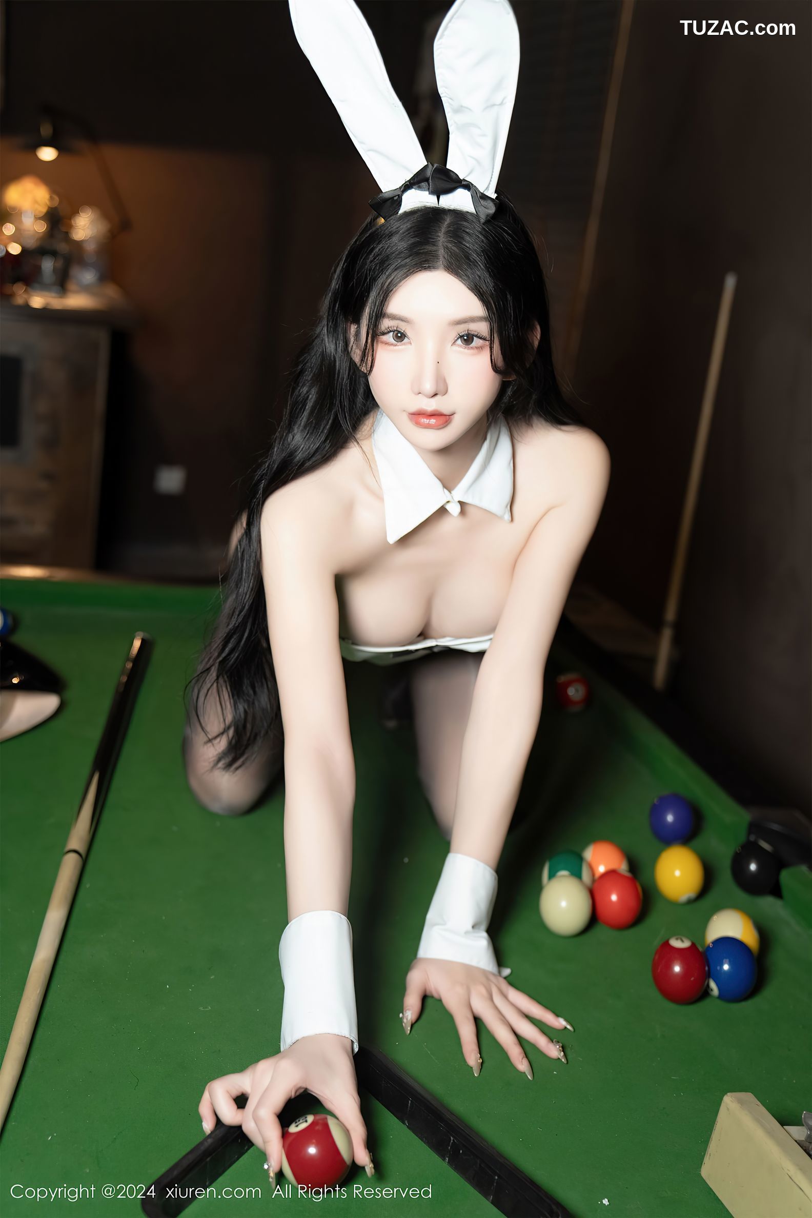 XiuRen秀人网-8318-周于希Sally-主题《赌约“赢家进洞”》白色兔女郎装黑丝爆乳-2024.03.29