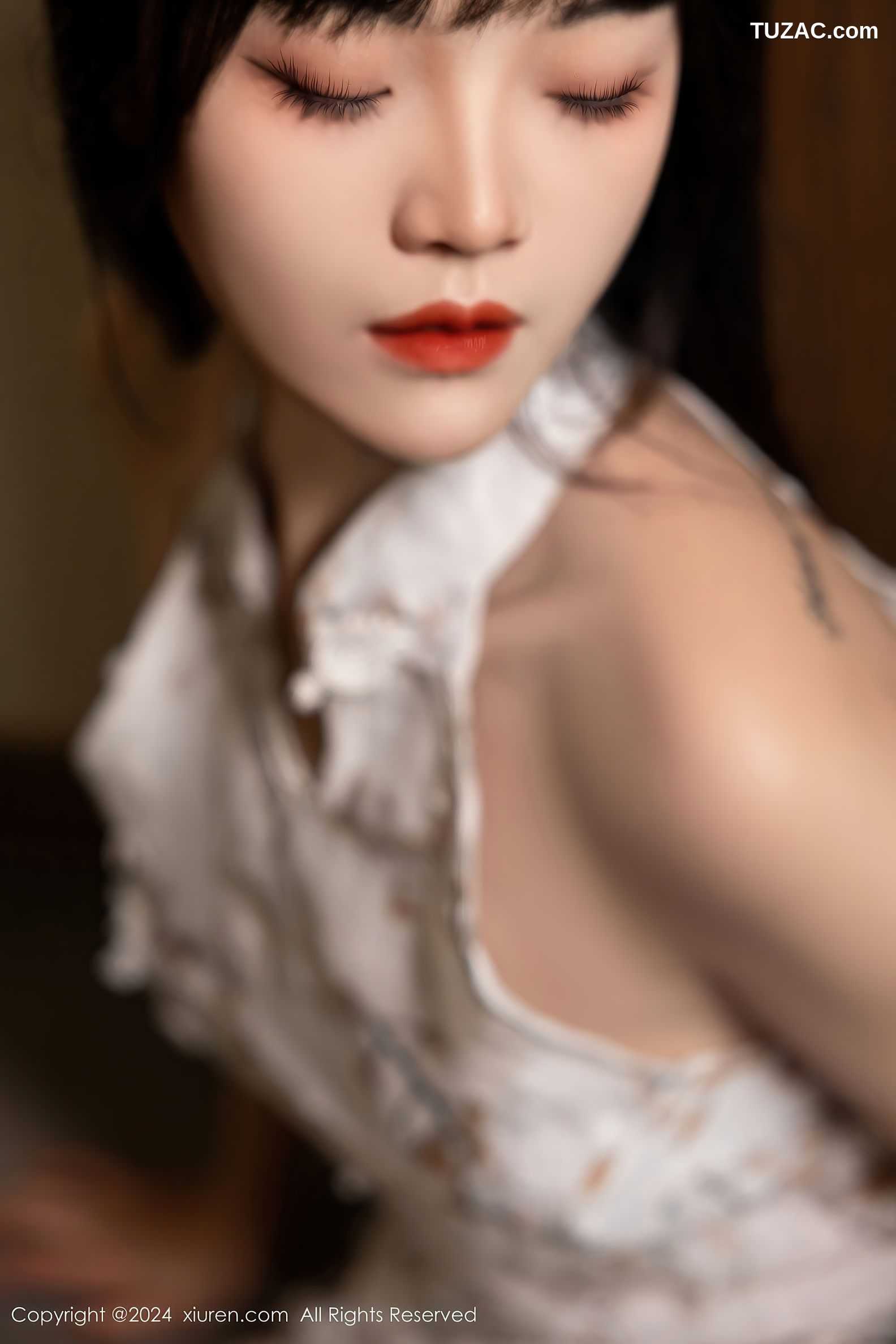 XiuRen秀人网-8434-唐安诺-中式印花连衣裙-2024.04.23