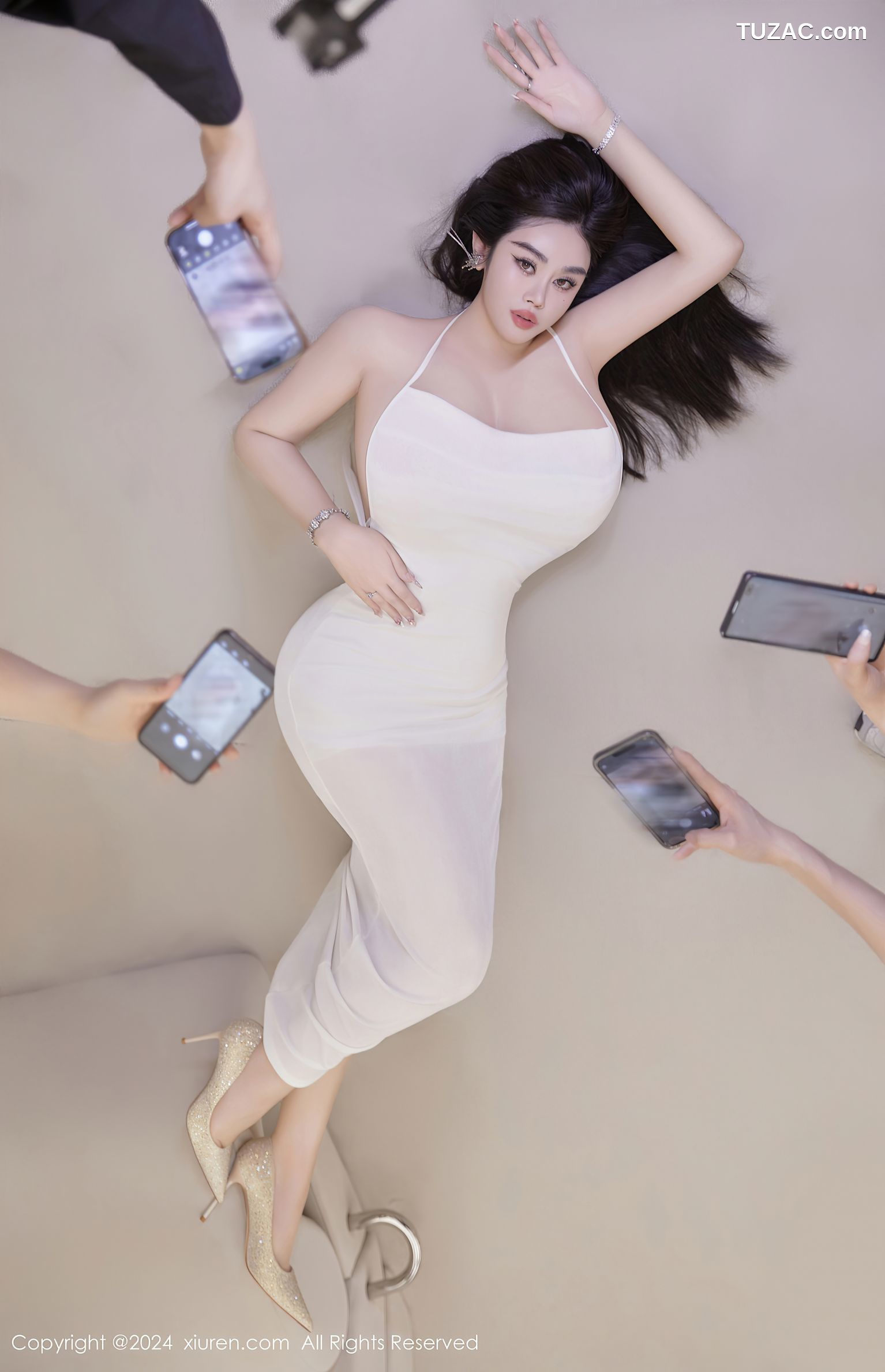 XiuRen秀人网-8878-戴渃欣-黑裙-紫裙-白裙-巨乳-2024.07.18