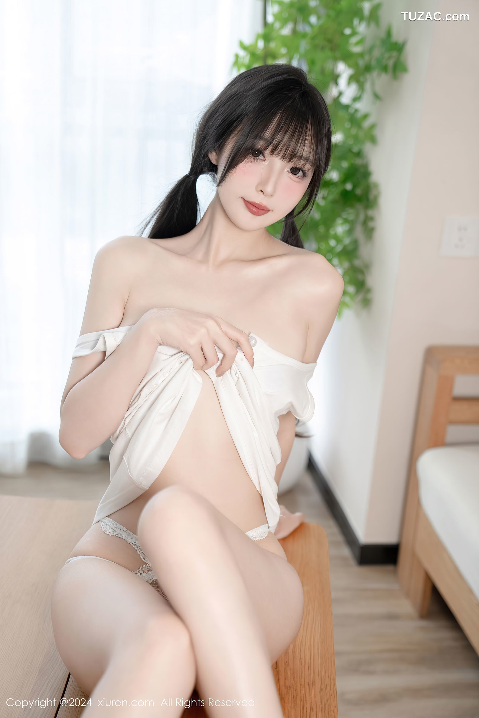 XiuRen秀人网-8952-林星阑-白色无袖T恤短裤白色内衣-2024.08.01
