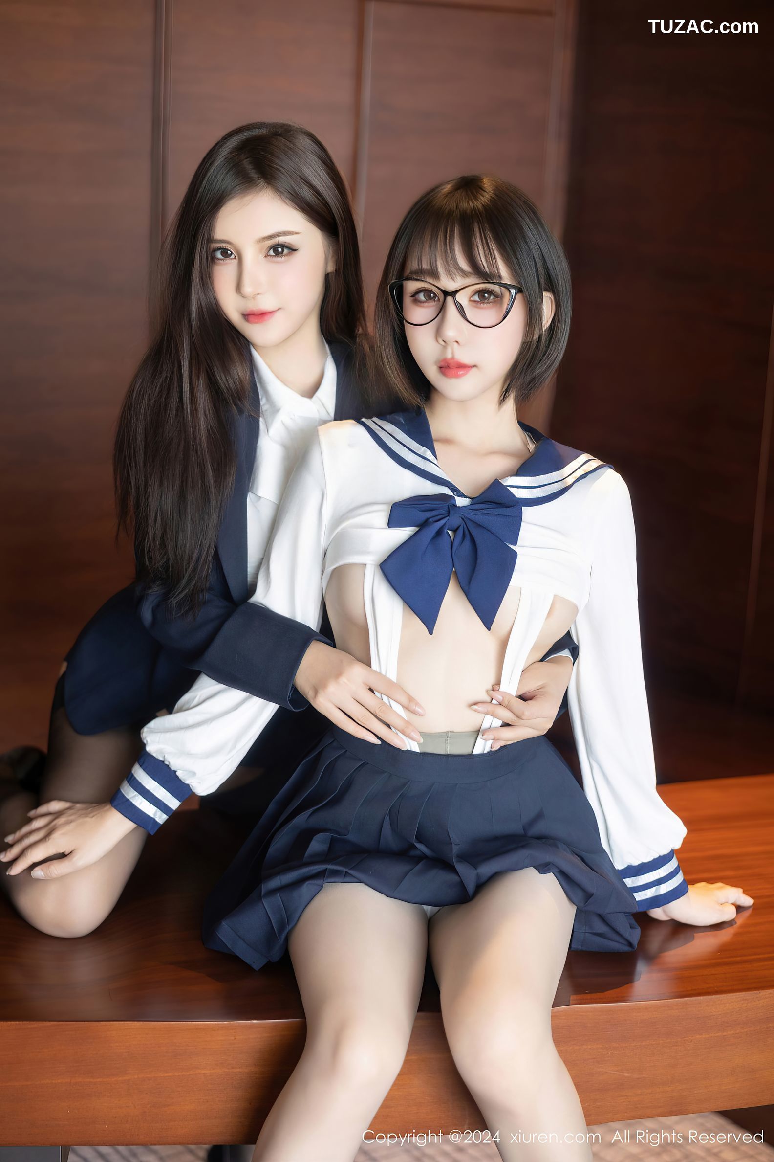 XiuRen秀人网-9065-小蛮妖Yummy-模特合辑-OL女学生姐妹花激情爆乳-2024.08.26
