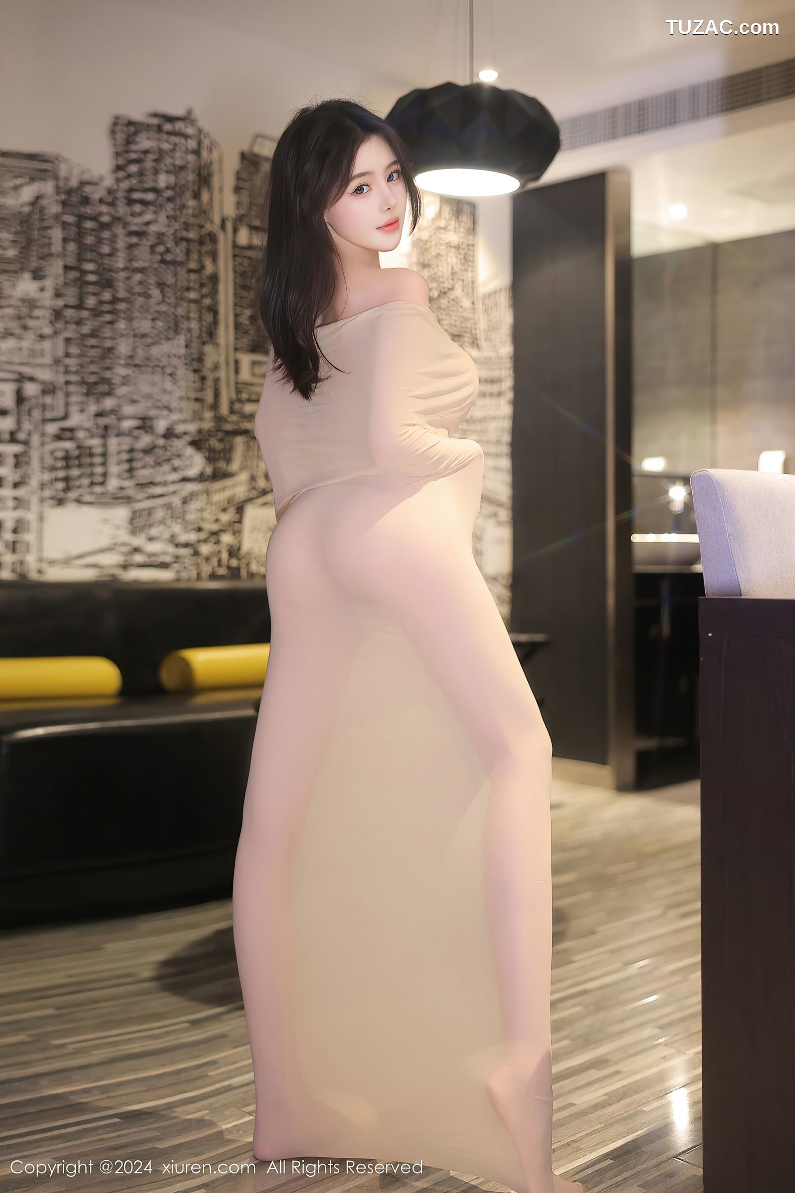 XiuRen秀人网-9073-袁圆-轻透连体肉丝真空凸点爆乳-2024.08.27