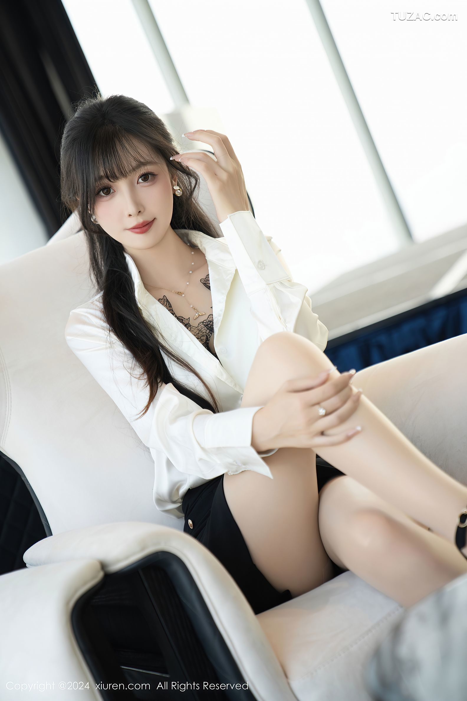 XiuRen秀人网-9237-林星阑-OL白衬衫黑短裙-蓝衣兔女郎-2024.09.30