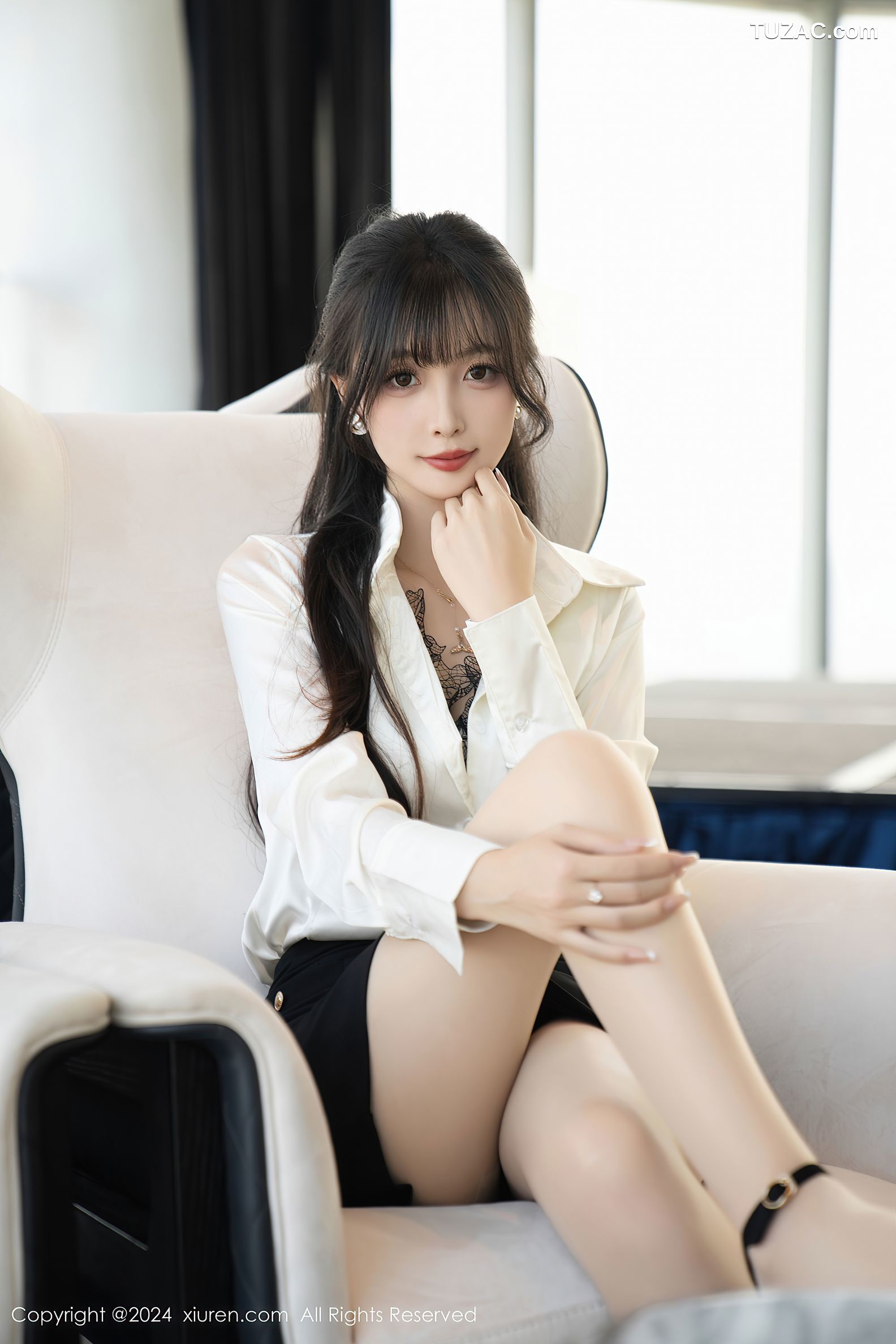 XiuRen秀人网-9237-林星阑-OL白衬衫黑短裙-蓝衣兔女郎-2024.09.30