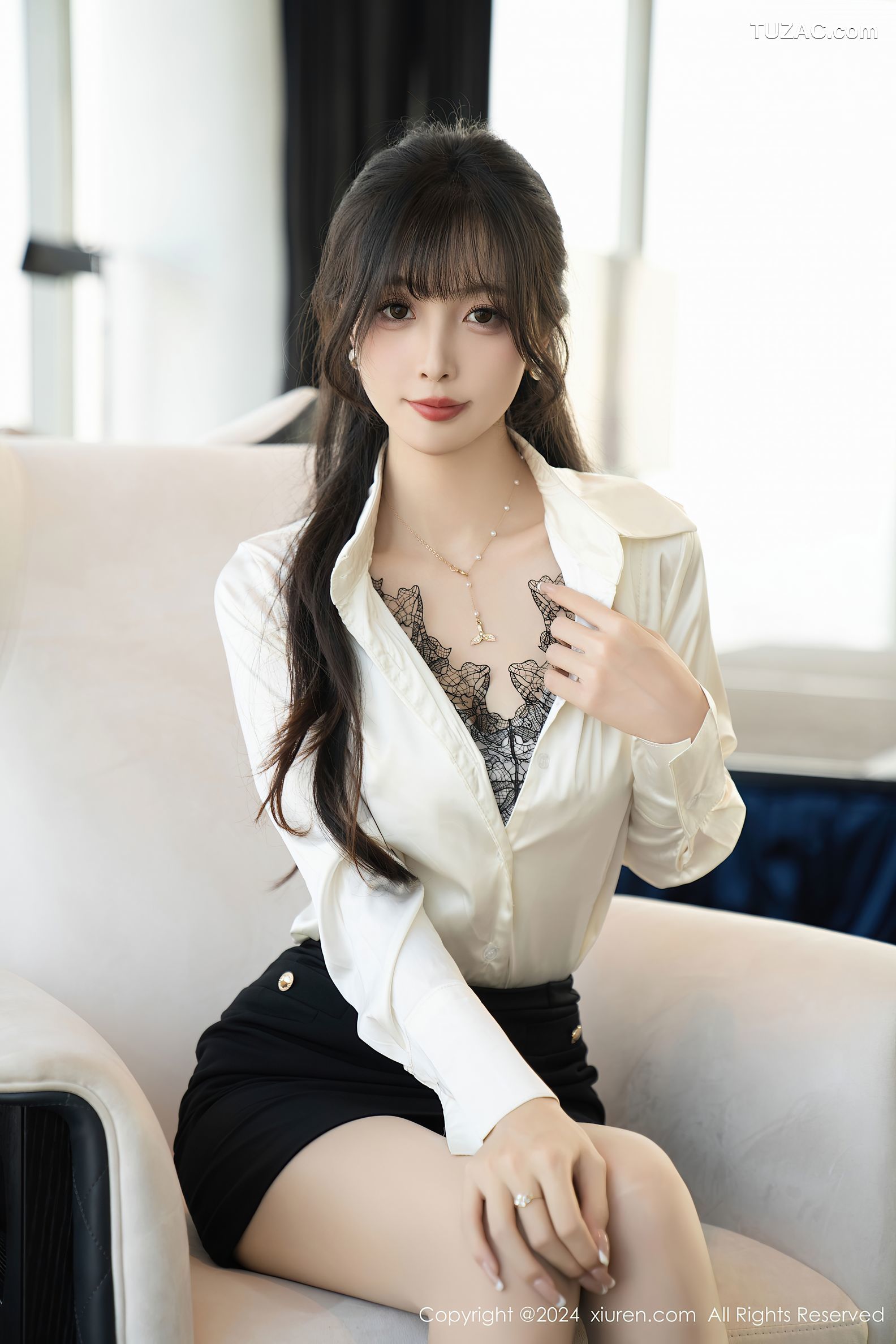 XiuRen秀人网-9237-林星阑-OL白衬衫黑短裙-蓝衣兔女郎-2024.09.30