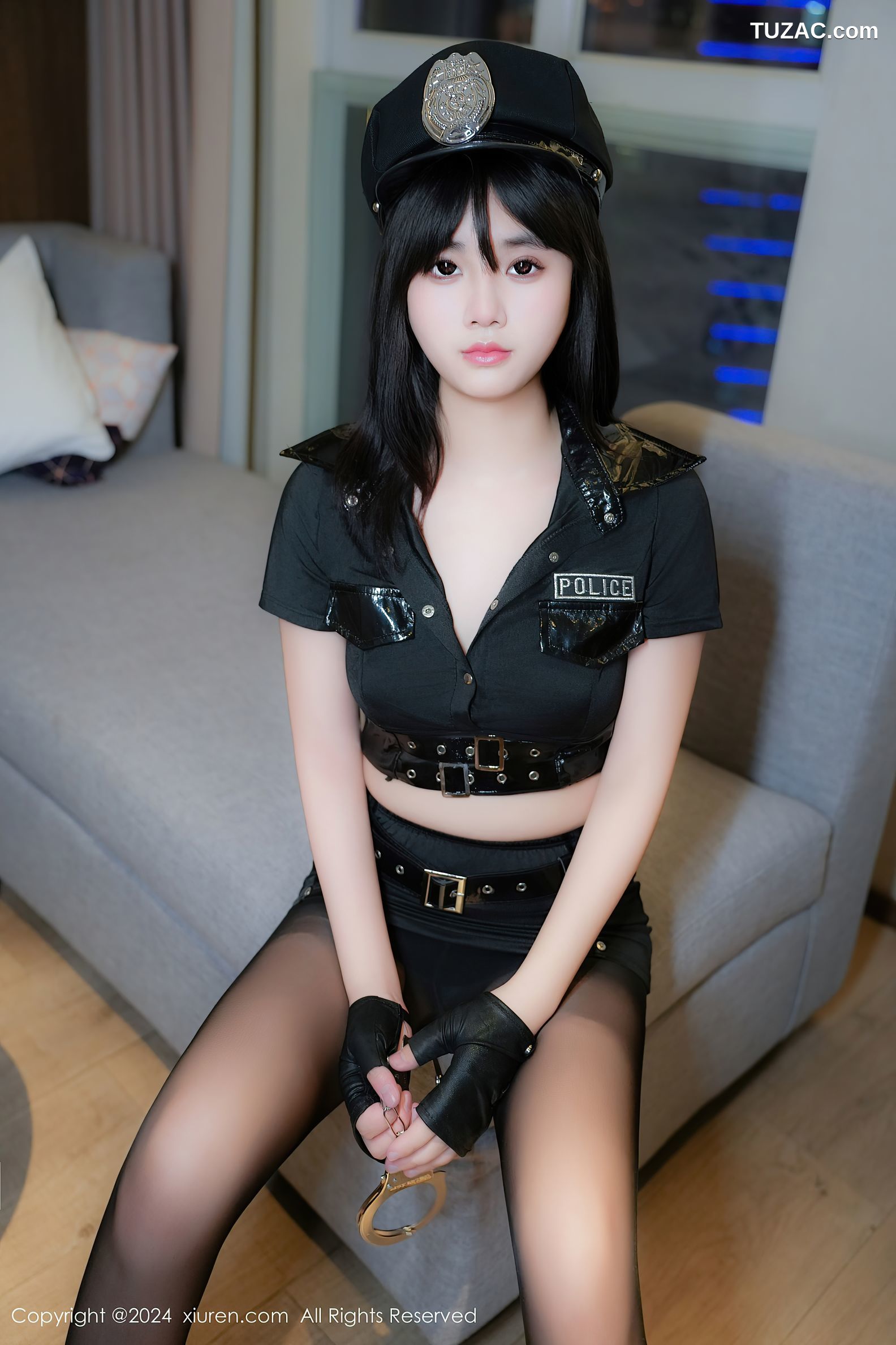 XiuRen秀人网-9253-姚若兮vay-情趣女警黑丝-2024.10.09