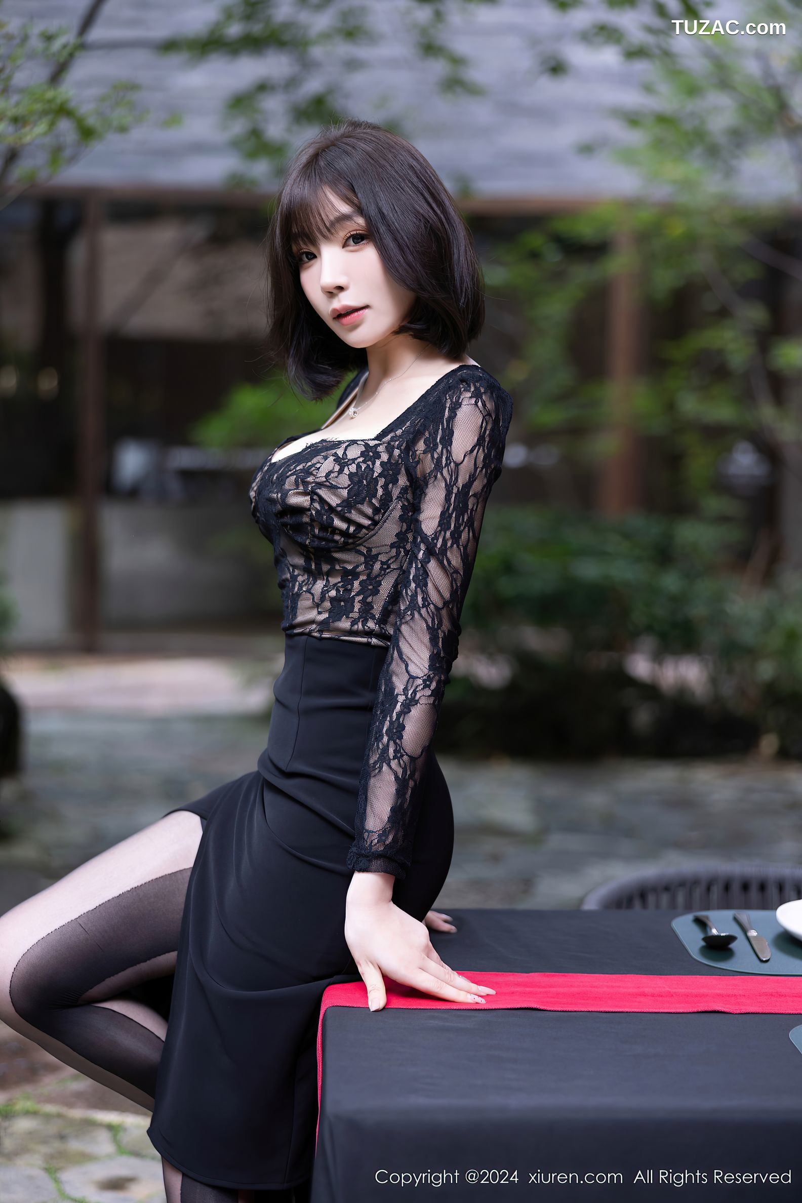 XiuRen秀人网-9257-徐莉芝Booty-黑色蕾丝连衣裙肉色内衣-2024.10.09