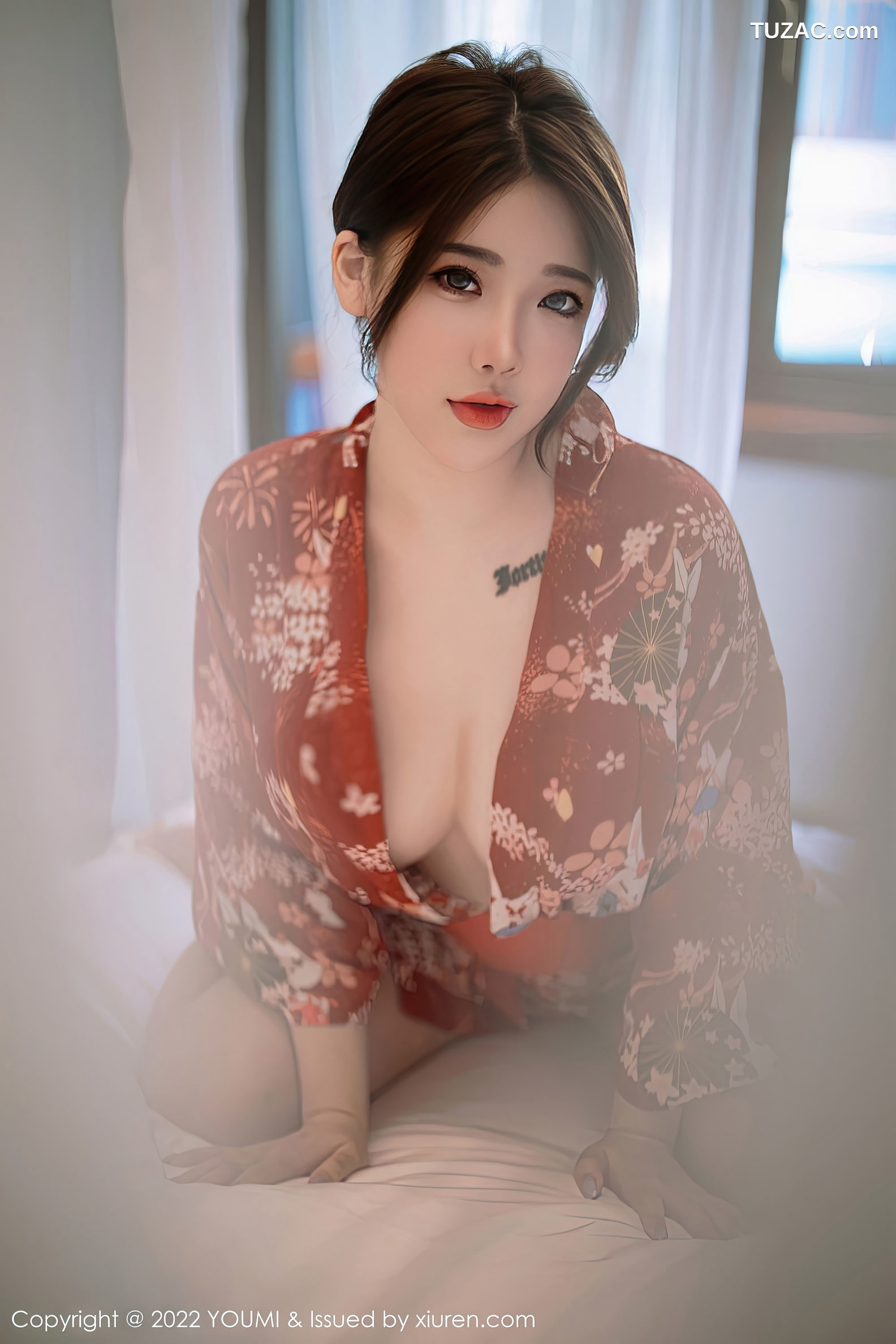 YouMi尤蜜荟-865-小海臀Rena-西双版纳旅拍红色日式和服-2022.11.16