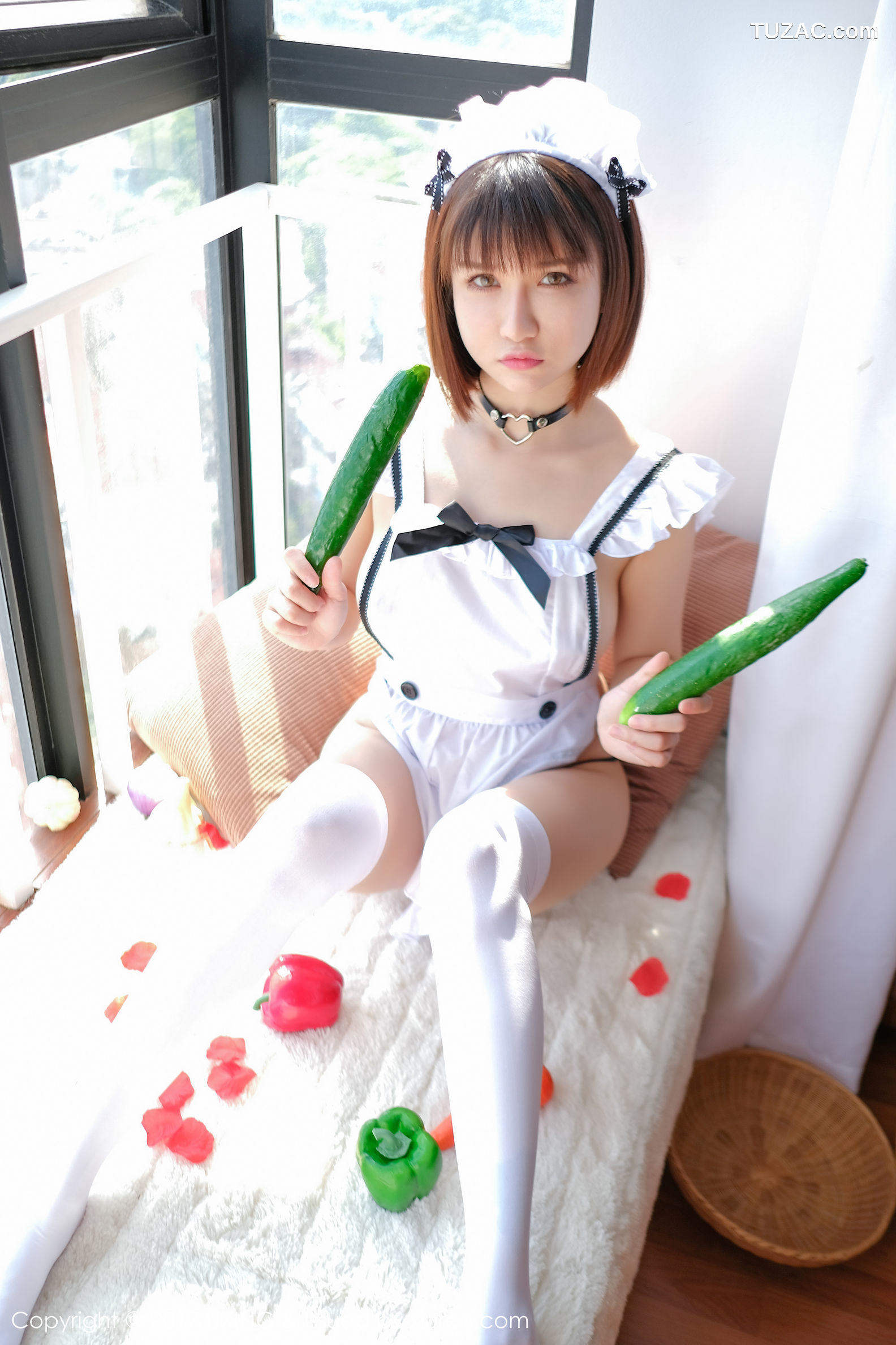 UXing优星馆-vol.058-k8傲娇萌萌vivian-女仆装-黄瓜主题